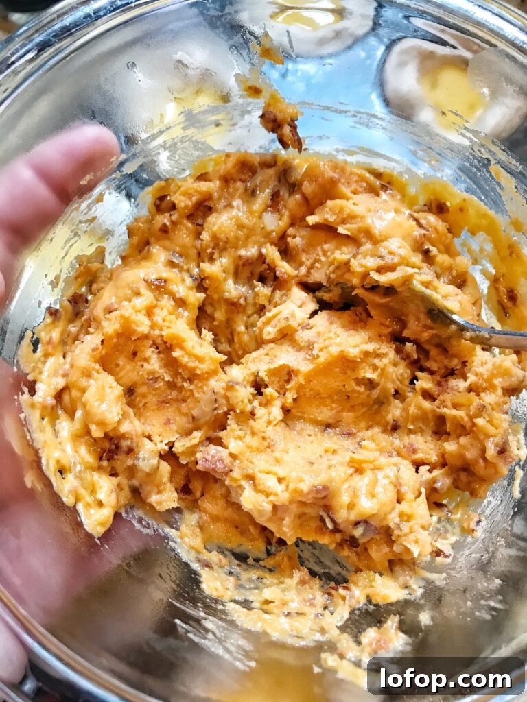 Cheesy Scrambled Egg Breakfast Biscuits Recipe 7 The cheese mixture for the biscuits