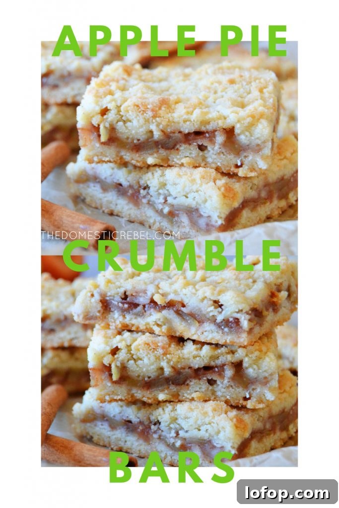 Apple Crumble Bars with Cinnamon Streusel 8 apple pie crumble bars photo collage