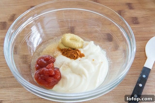 Double Decker Burger Recipe: How to Build a Juicy Stacked Burger 4 Mayonnaise, Ketchup, Mustard, Spices in a bowl