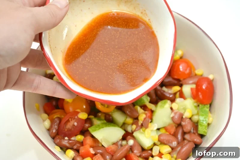 Chili Vinaigrette Bean Salad