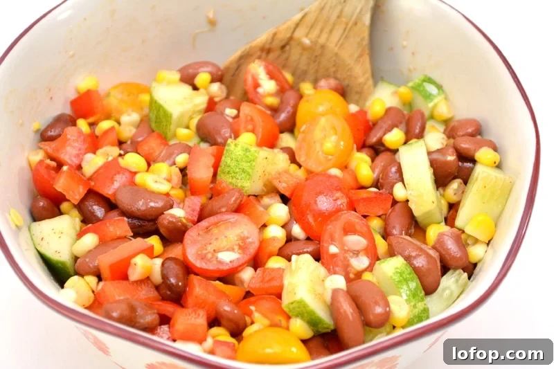 Summer Bean Vegetable Salad