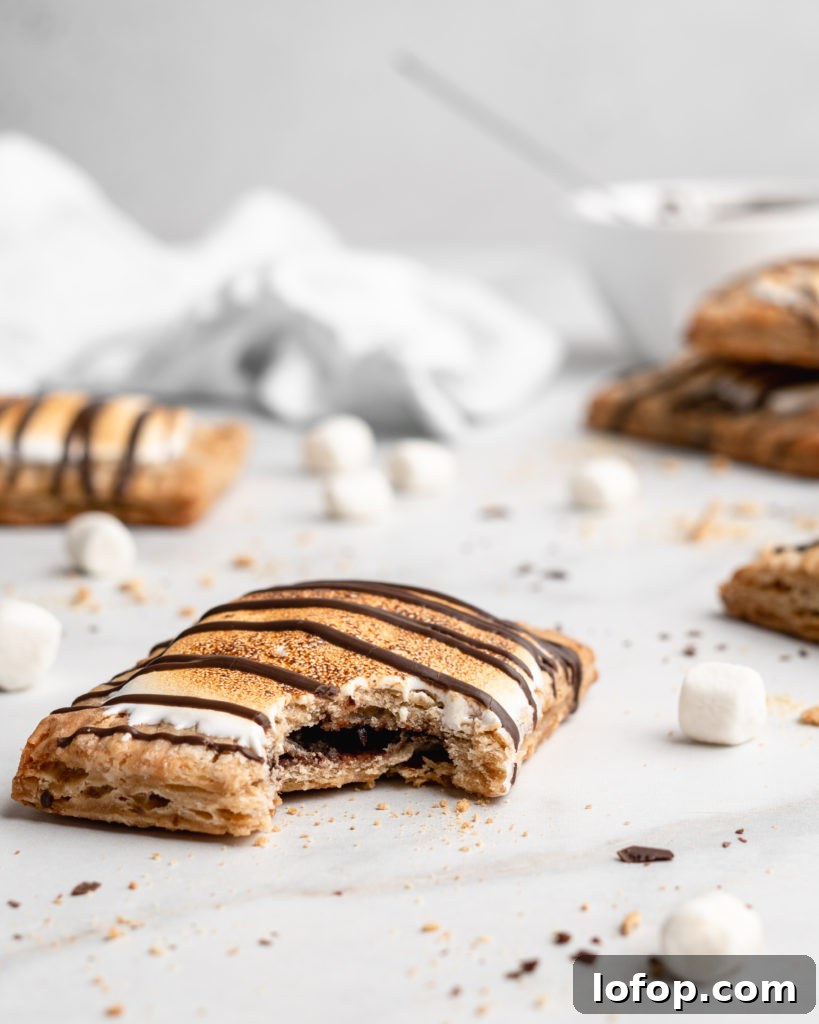 Filled with chocolate, and topped with a toasted marshmallow topping, these S'mores Hand Pies are insanely good.