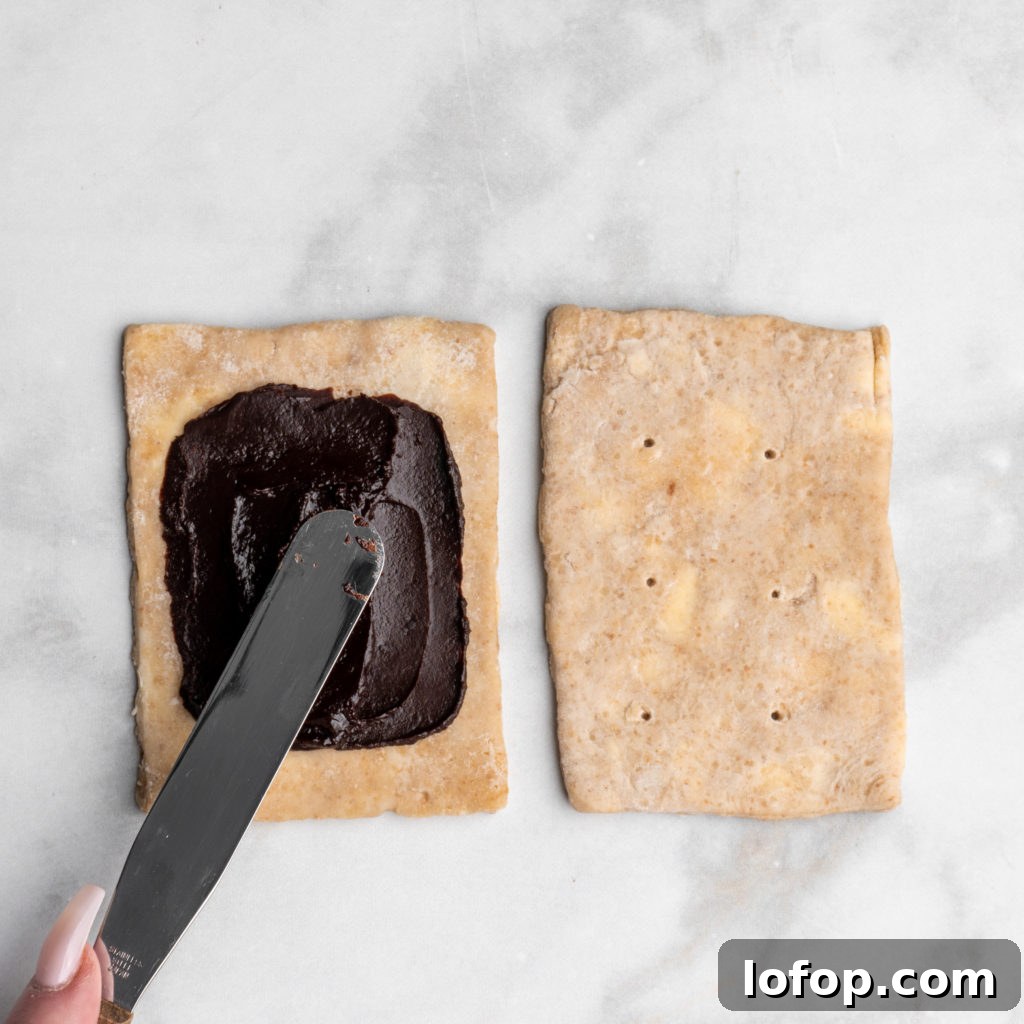 Assembling S'mores Hand Pies