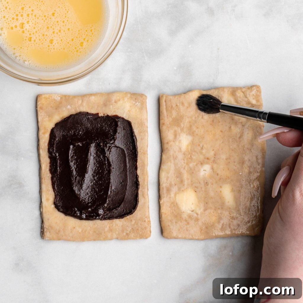 Assembling S'mores Hand Pies