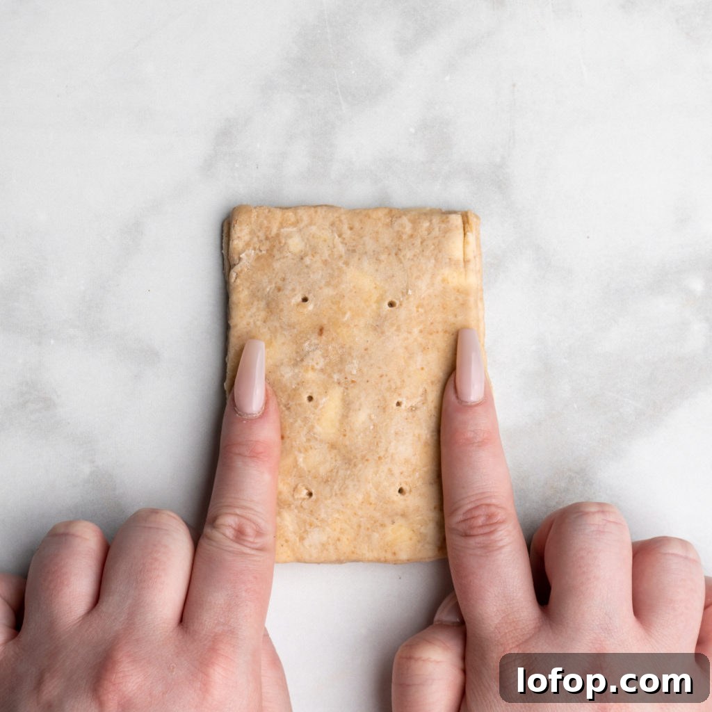 Assembling S'mores Hand Pies