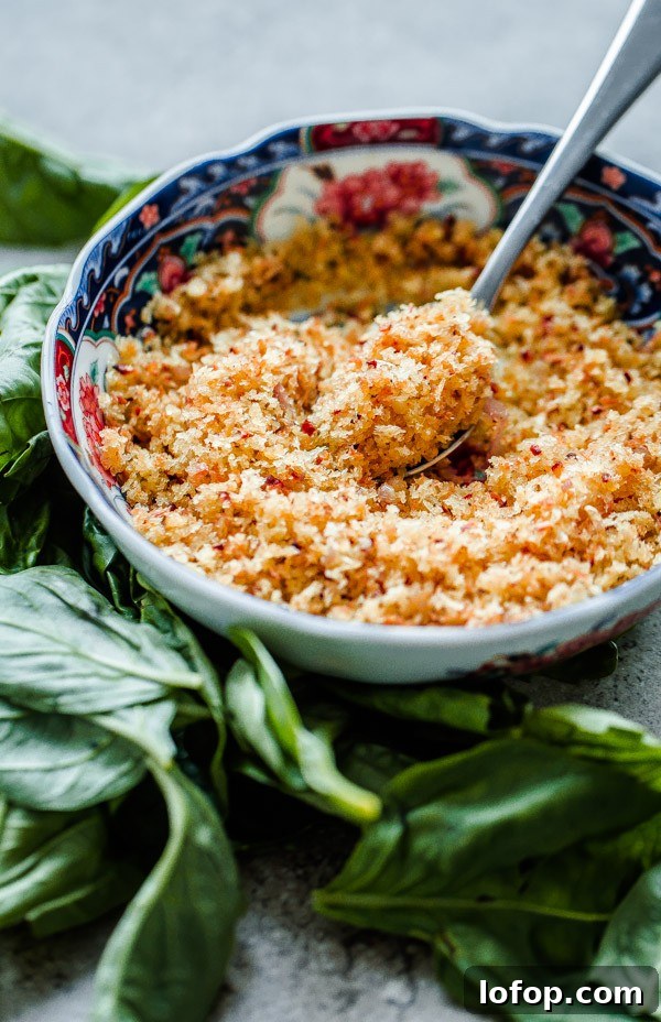 Toasted Garlic Breadcrumbs for Pasta