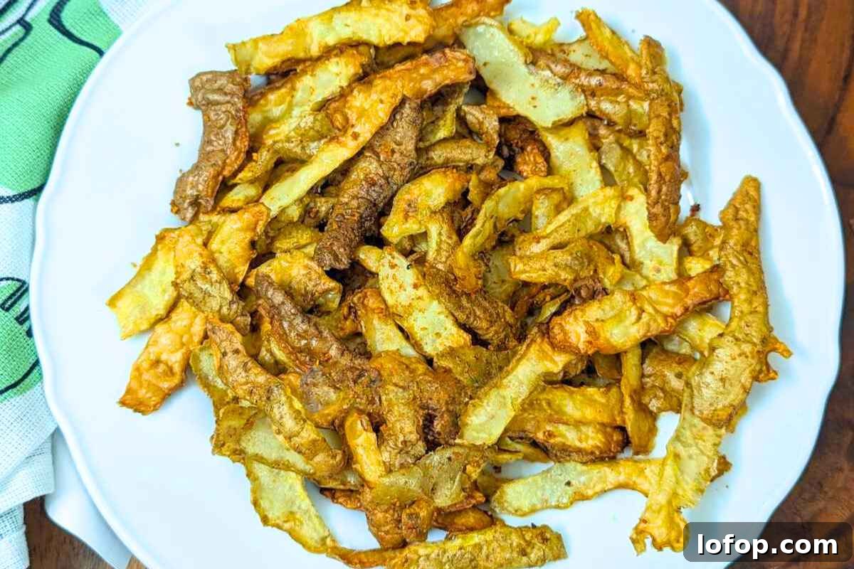 potato peel crisps on a plate