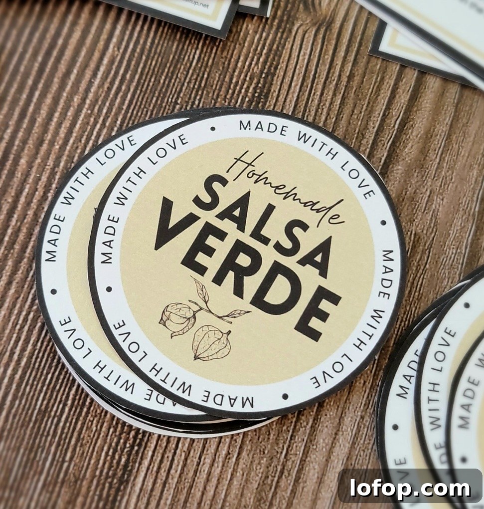 Jar of salsa verde