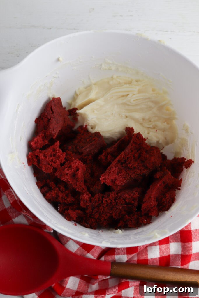 Ingredients and mixed cake