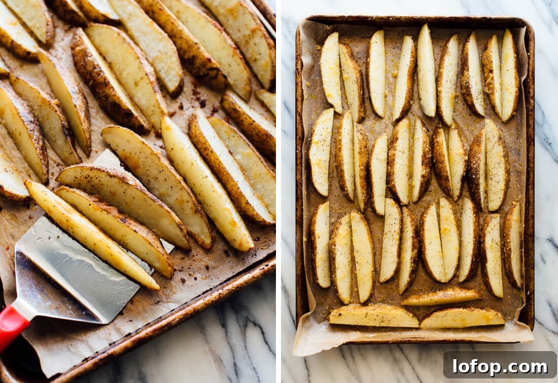 Crispy Oven-Baked Potato Wedges with Perfect Crunch 6 potato wedge baking process