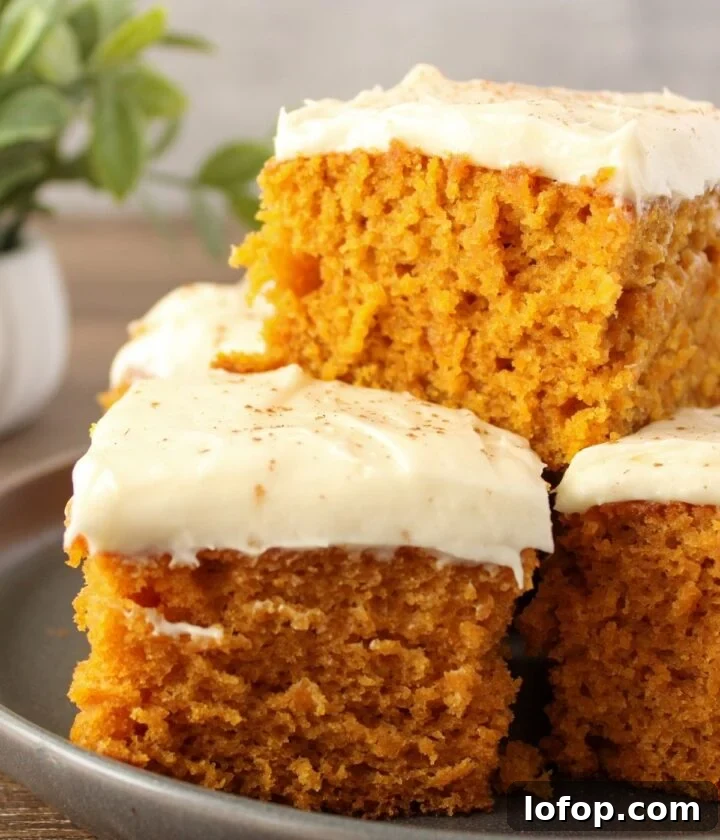 Paula Deen pumpkin bars on a plate.