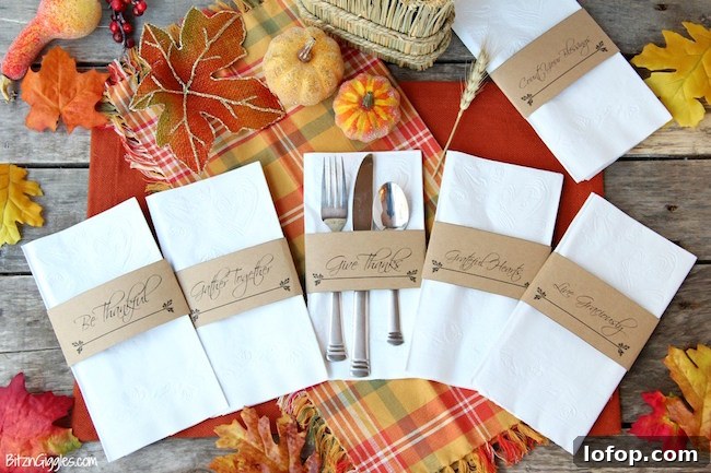 23 Last-Minute Thanksgiving Ideas for Activities, Recipes & Events 18 Thanksgiving-Napkin-Holders