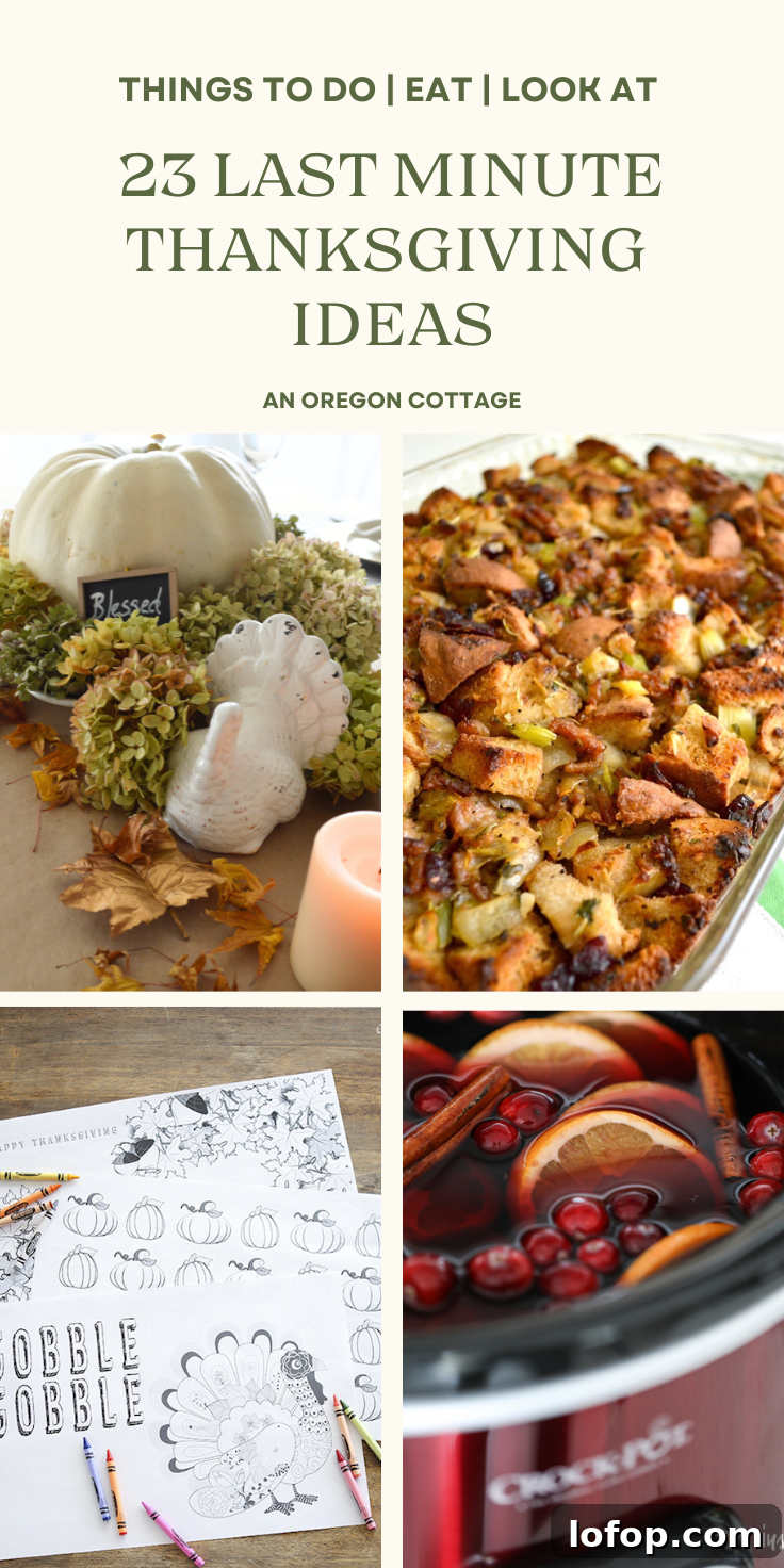 23 Last-Minute Thanksgiving Ideas for Activities, Recipes & Events 25 thanksgiving ideas pin image