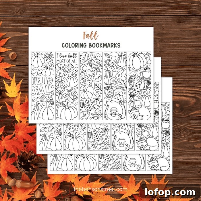 23 Last-Minute Thanksgiving Ideas for Activities, Recipes & Events 6 fall bookmark printable on wood background
