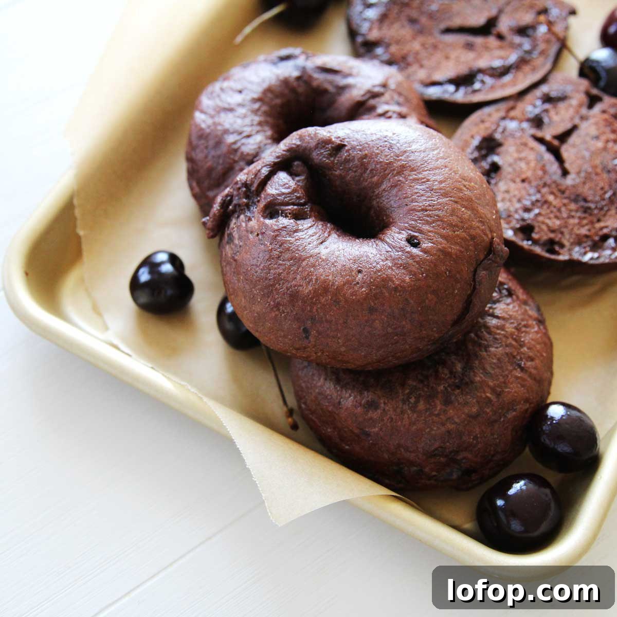 Black Forest Chocolate Chip and Cherry Stuffed Bagels 2 Chocolate & Cherry Stuffed Bagels