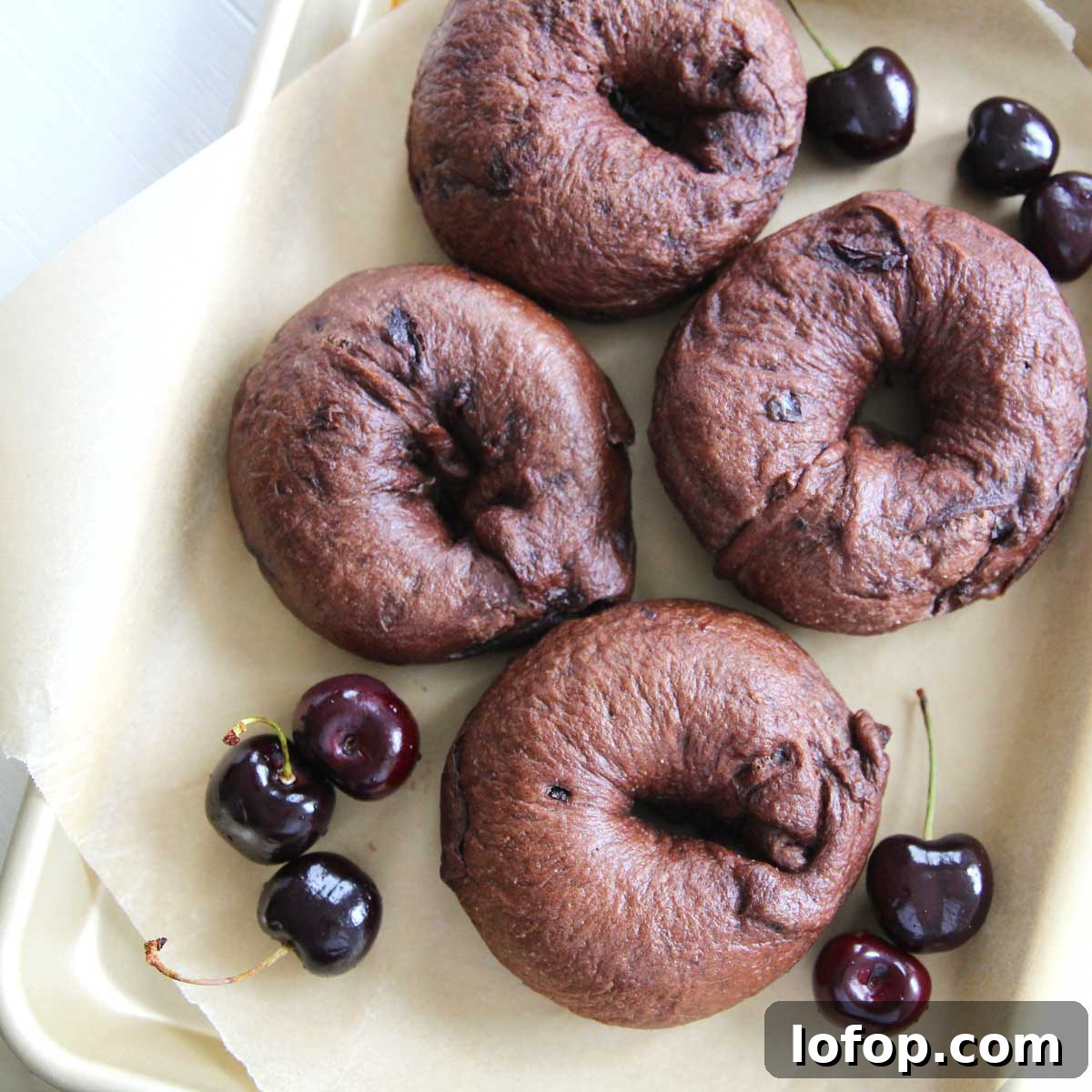 Black Forest Chocolate Chip and Cherry Stuffed Bagels 4 img 30405 48
