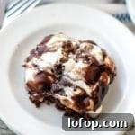 Classic Mississippi Mud Cake Recipe from Grandma's Kitchen 9 featured image of cake plated