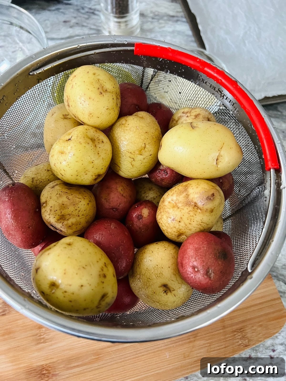 Potatoes in Colander.