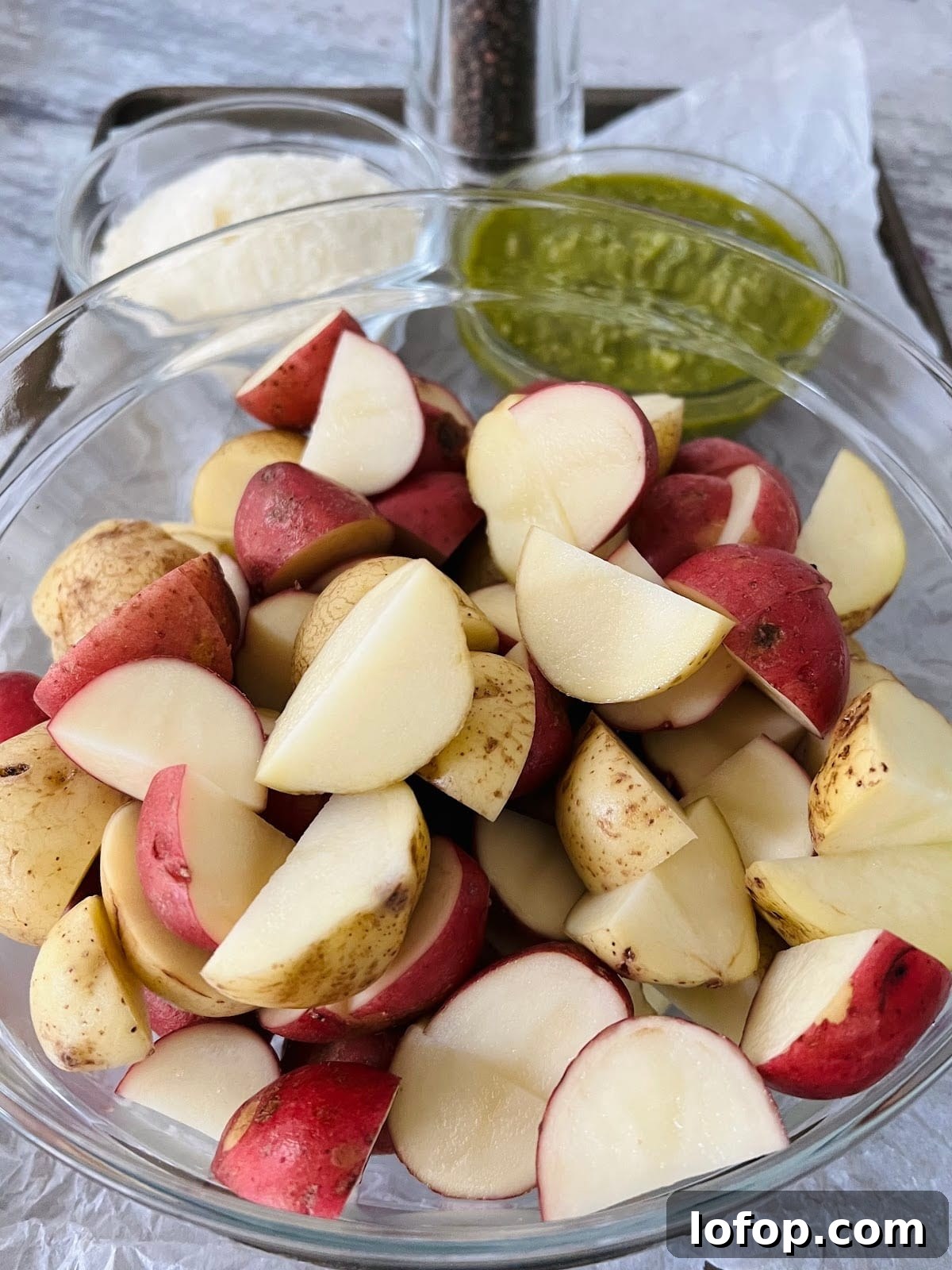 Potatoes in Bowl.