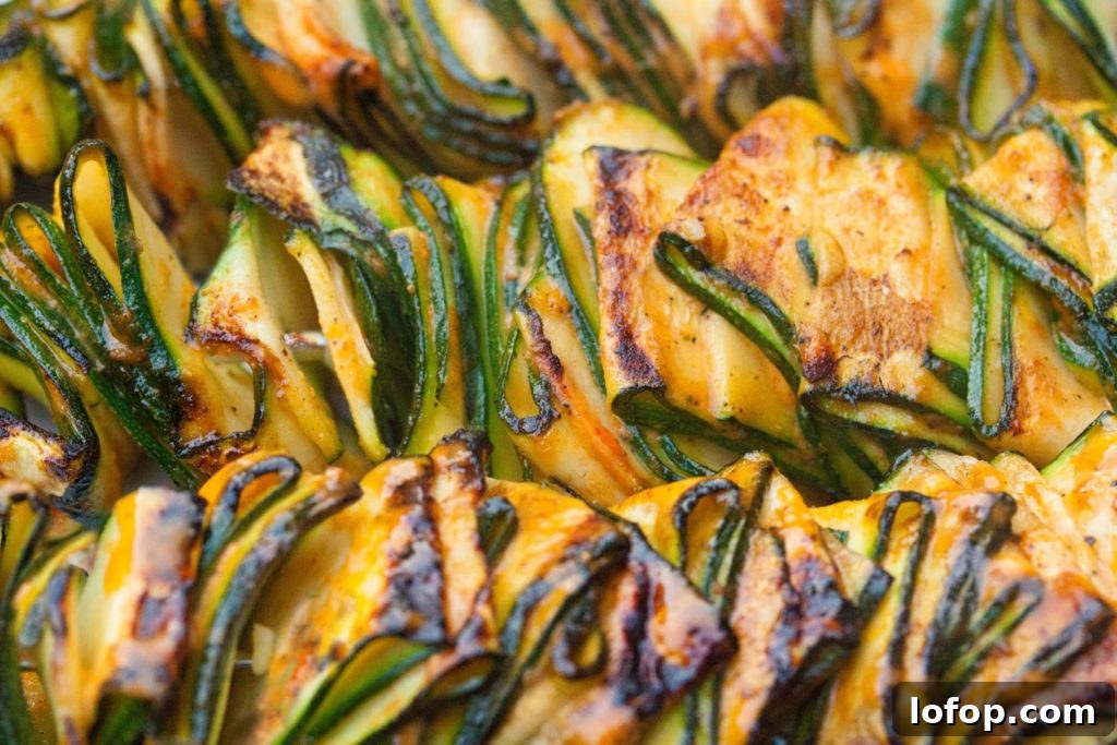 Grilled Zucchini Ribbons with Spicy Sriracha Marinade 7 grilled zucchini