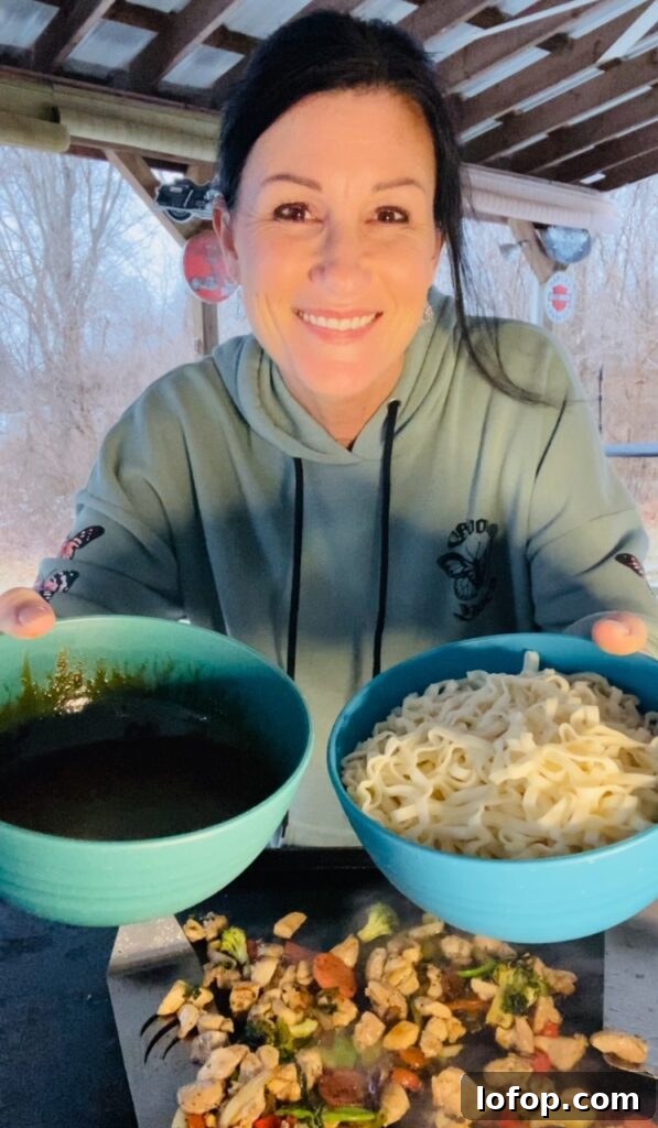 noodles and peanut sauce in bowls