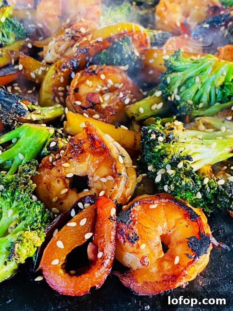 Blackstone Teriyaki Shrimp and Broccoli