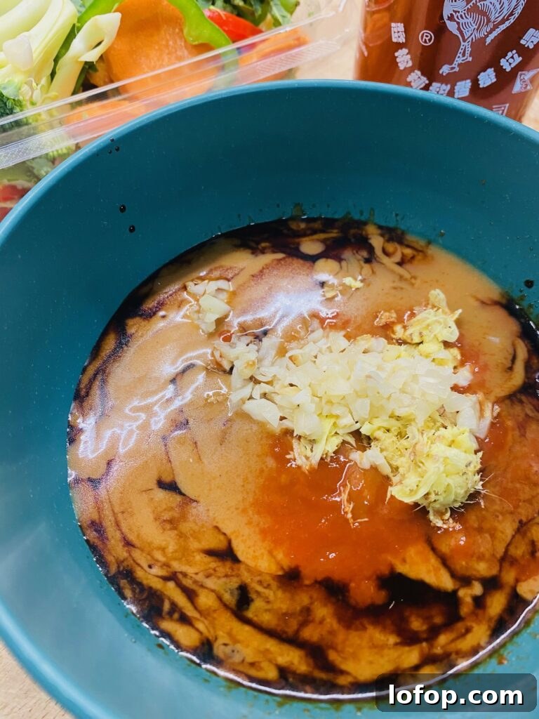 making the peanut sauce