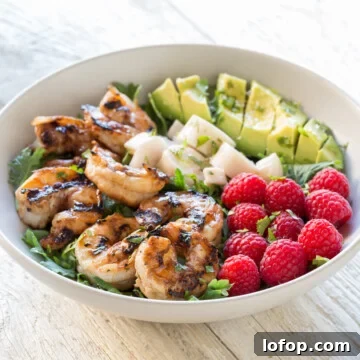 grilled shrimp and avocado bowls