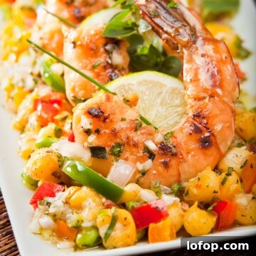 Jalapeno mint shrimp.