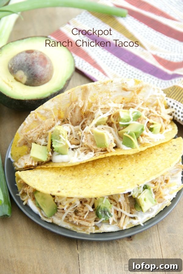 Crock Pot or Instant Pot Ranch Chicken Tacos Recipe 2 Crockpot Ranch Chicken Tacos