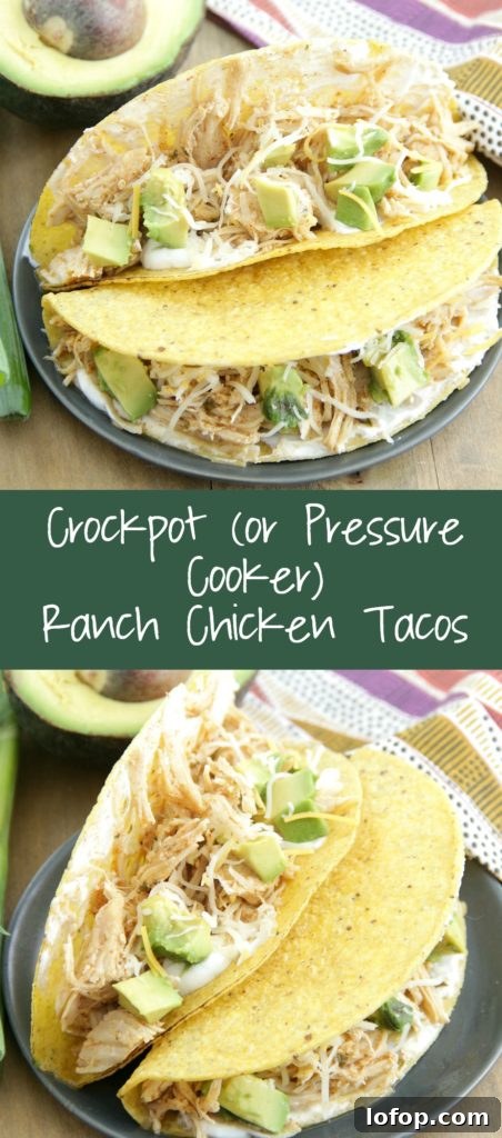 Crock Pot or Instant Pot Ranch Chicken Tacos Recipe 7 Crockpot Ranch Chicken Tacos