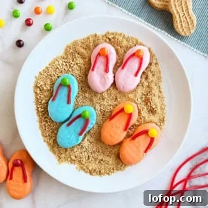 nutter butter flip flop cookies on plate.