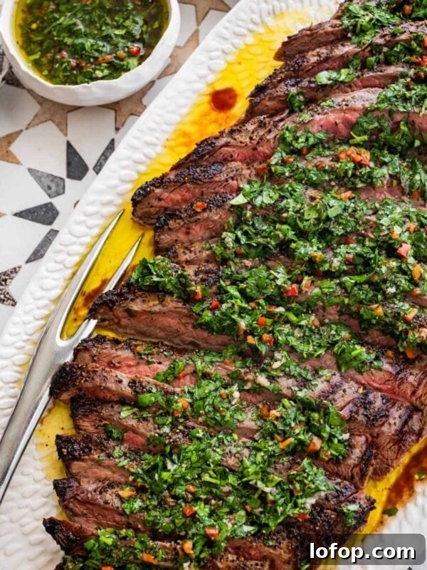 Copycat Chipotle Red Chili Salsa Recipe: Authentic Hot Salsa 18 Sliced grilled steak topped with chimichurri.