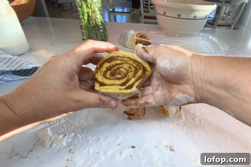 Soft Sourdough Pumpkin Cinnamon Rolls Recipe for Fall Baking 7 img 4380 6
