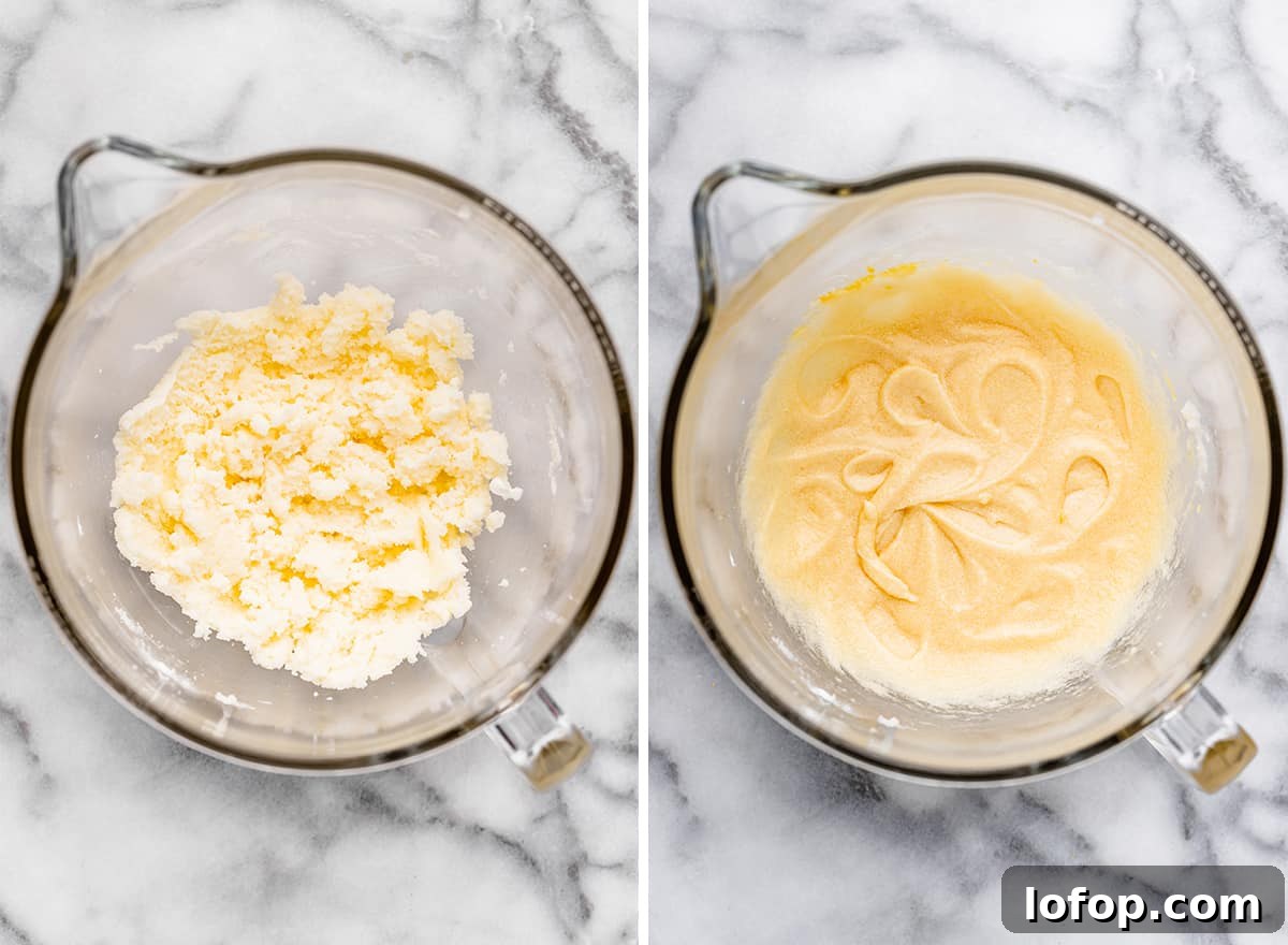 How to Make Funfetti Cupcakes from Scratch - beating butter and sugar and adding eggs.