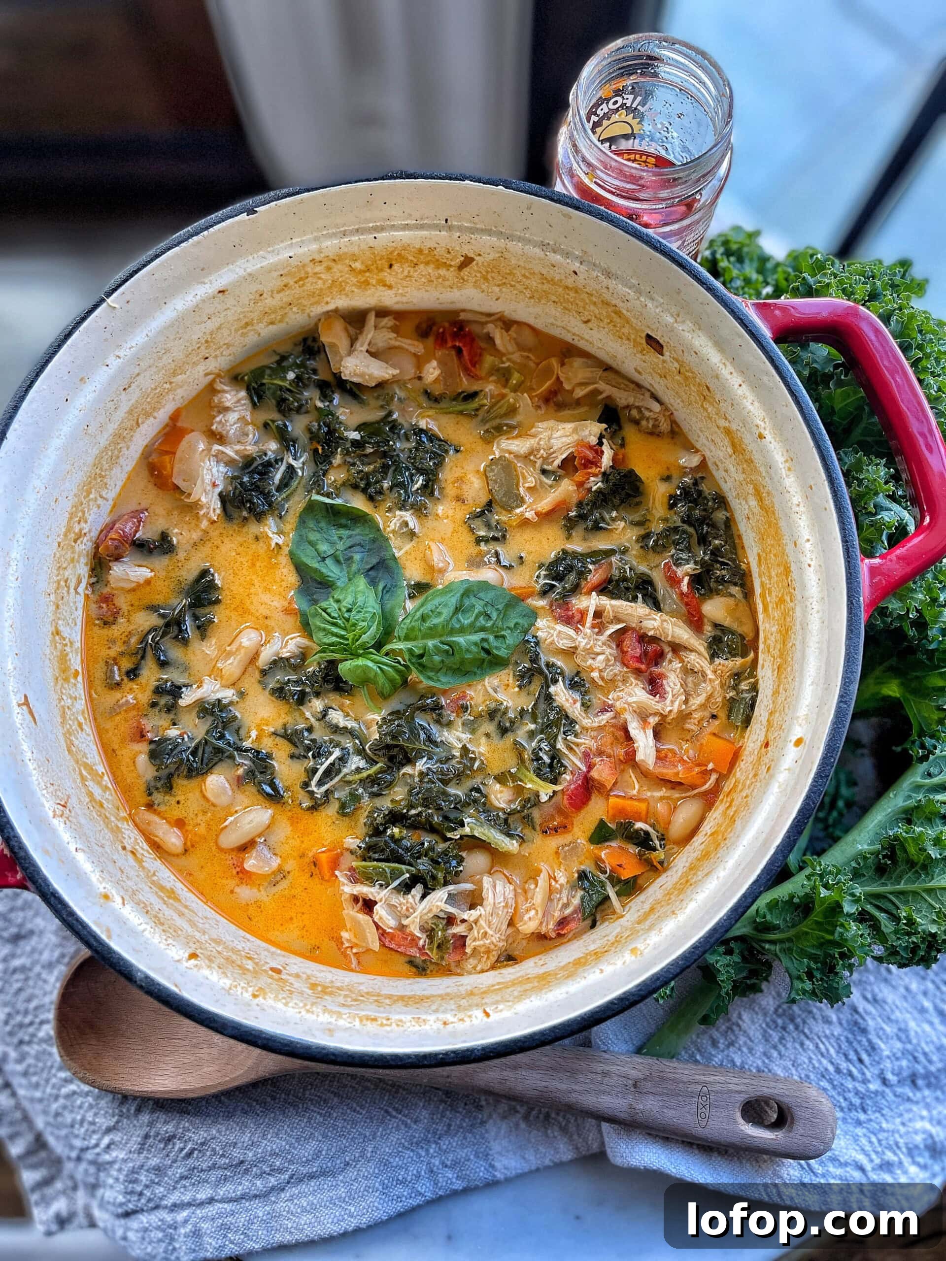 Creamy Tuscan-Inspired Lighter Soup Recipe for Cozy Nights 9 Finished soup bowl