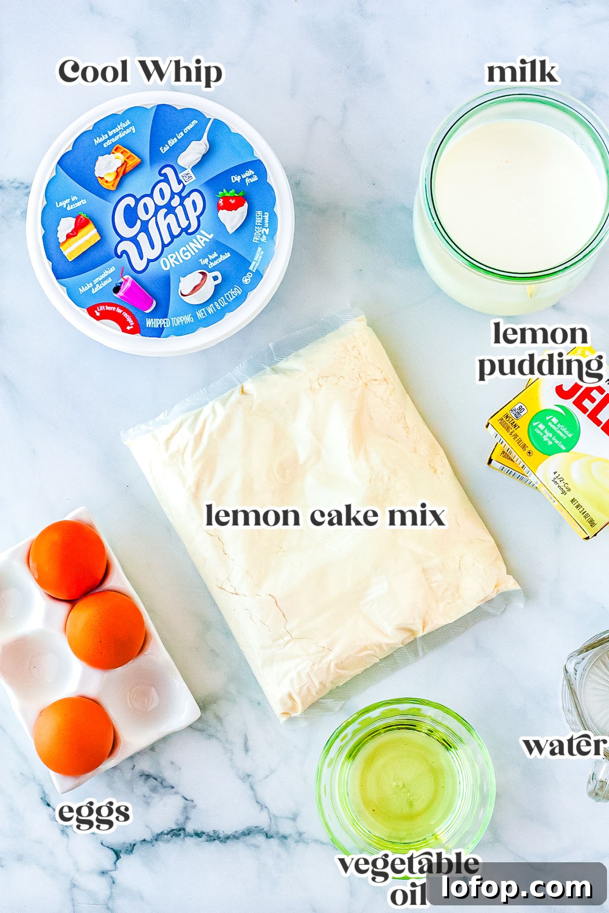 All of the ingredients needed to make this recipe.