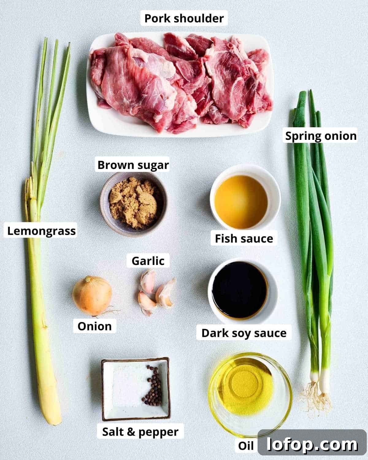 Ingredients required to make this recipe, labeled.