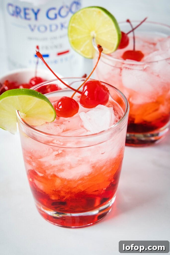dirty shirley in a glass