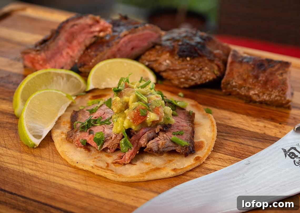Carne Asda Tacos and Guacamole.