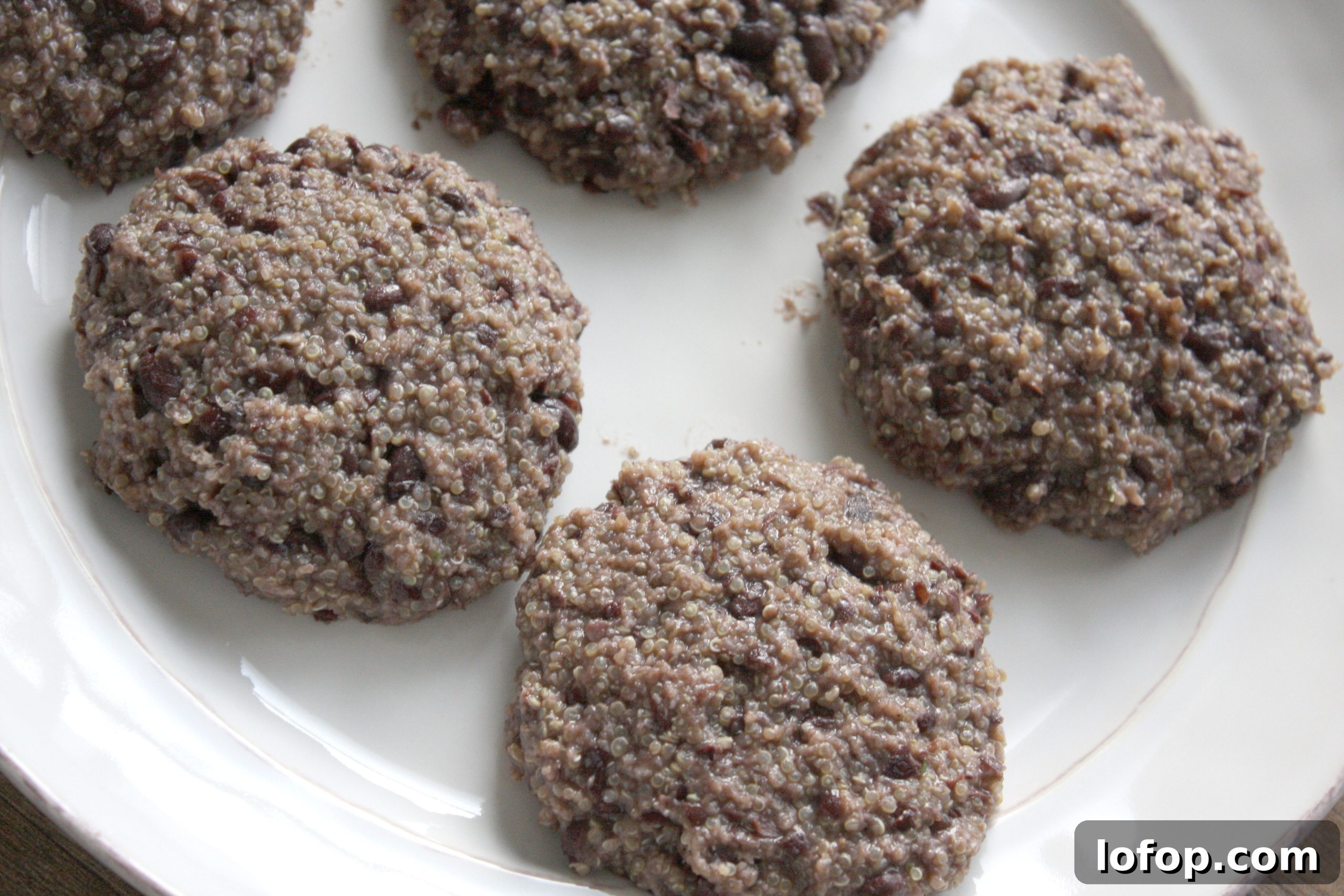 Black Bean & Quinoa Burgers with Roasted Jalapeño Ranch Dressing 6 Forming patties