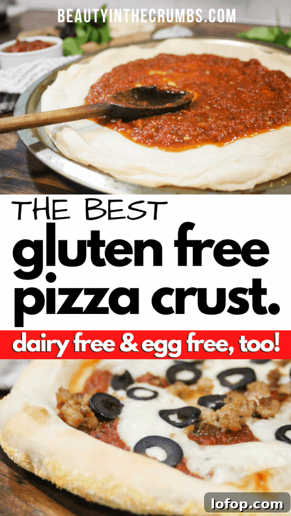 Gluten-Free Pizza Crust Recipe That Actually Crisps Up 3 Soft and chewy gluten free pizza crust recipe (that's crispy on the bottom). This is the best gluten free pizza ever. Dairy-free and egg-free, too!