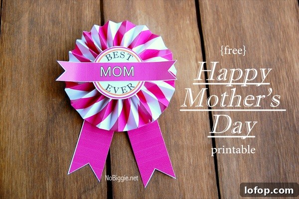 Free Printable Best Mom Ever Gift Tags and Cards 3 Mothers Day free printable | NoBiggie.net