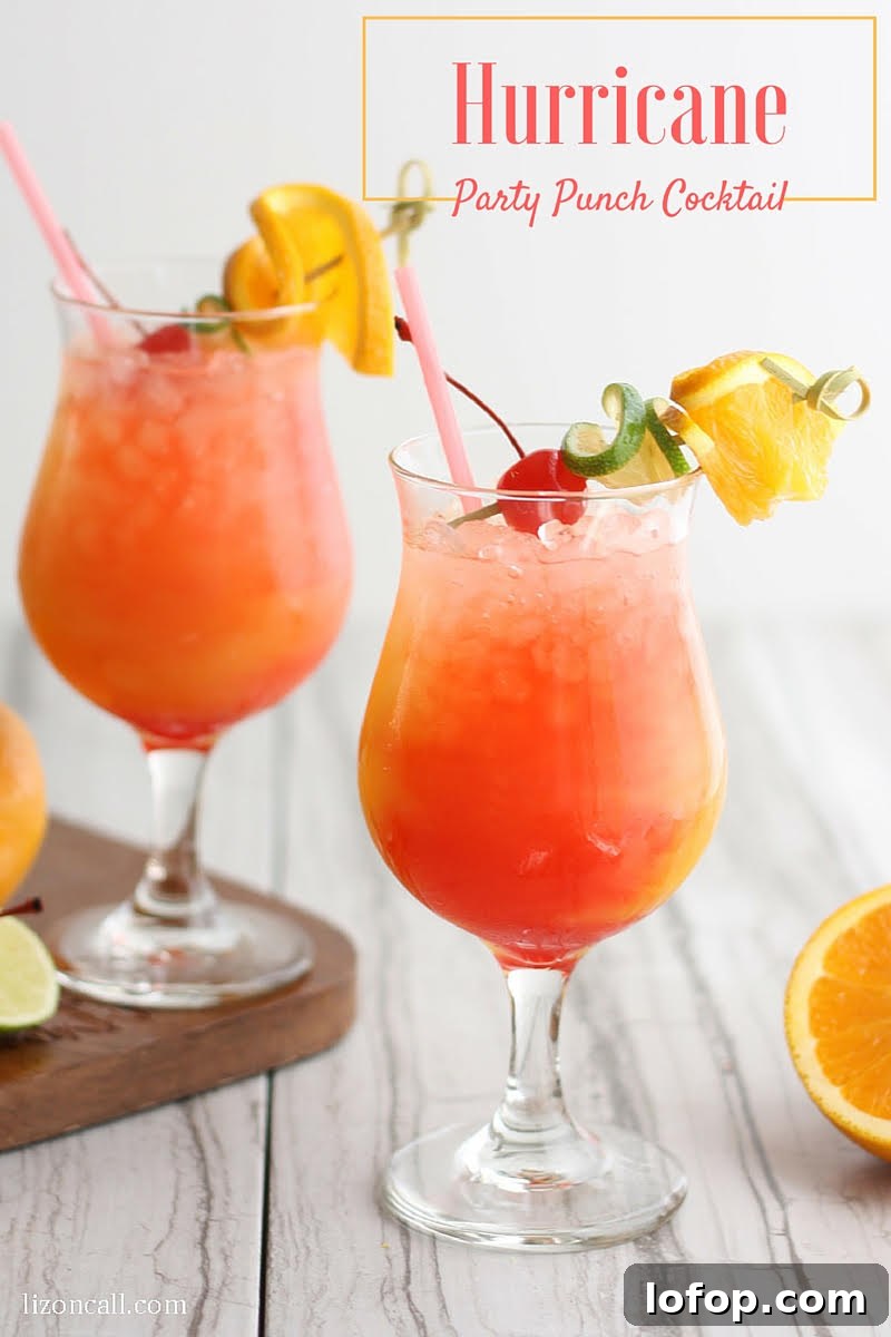 Add a splash of the tropics to your next get together with this Hurricane Party Punch Recipe!