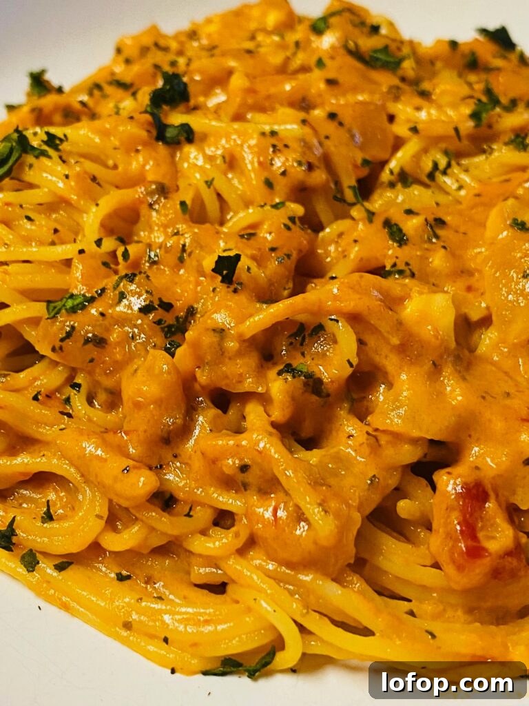 Pasta with Tomato Cream Sauce
