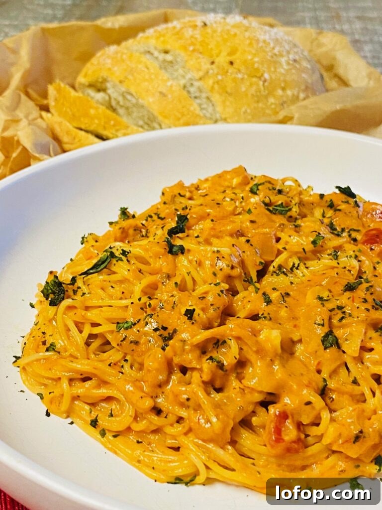 Pasta with Tomato Cream Sauce