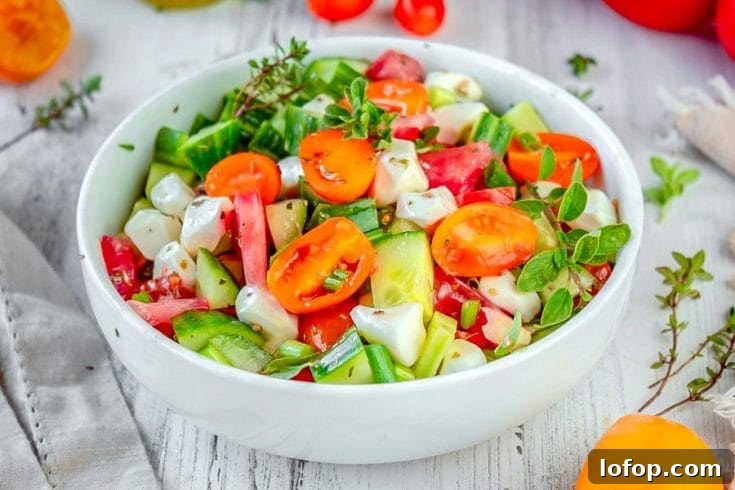 Cucumber, Tomato and Mozzarella Cheese Salad Recipe