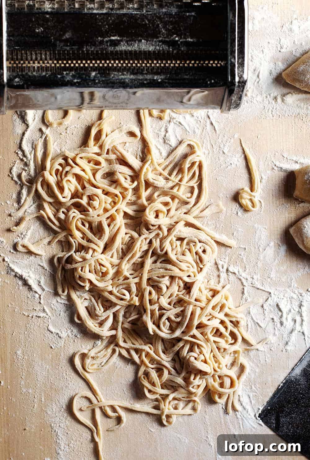 How to Make Authentic Homemade Ramen Noodles from Scratch 2 Homemade Ramen Noodles on wooden board
