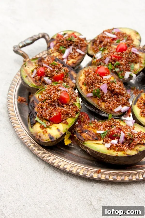 Grilled Avocado with Quinoa Salad
