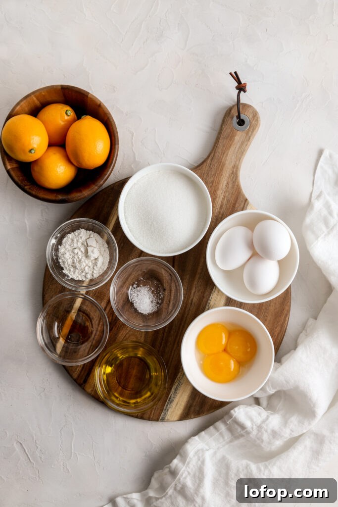 Meyer Lemon and Olive Oil Tart Recipe for Bright, Silky Dessert 4 Meyer lemons and lemon curd ingredients.